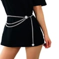 thumbnail image 2 of Cintura de la cadena de la borla Hugo Cinturón Borla Sol Colgante Vientre Cadenas Danza del Vientre Plata, 2 of 10
