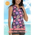 thumbnail image 6 of Peace Flower Sleeveless Golf Shirts For Women Moisture Wicking Sports V-Neck Polo Lightweight Quick Dry Womens Tank Tops L, 6 of 9