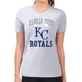 thumbnail image 4 of Women's G-III 4Her by Carl Banks Heather Gray Kansas City Royals Super-Slim Fit Lightweight Team Logo Graphic T-Shirt, 4 of 5