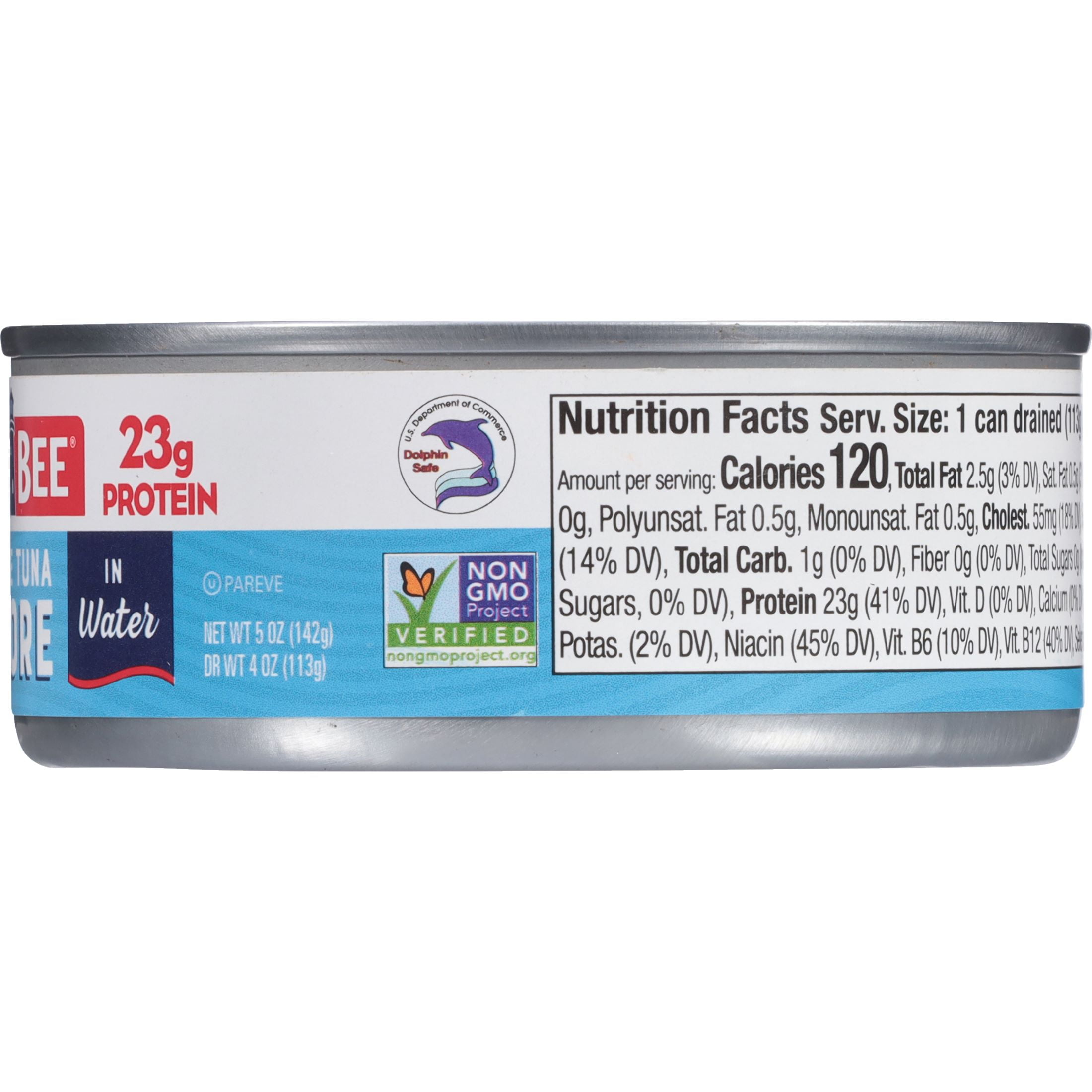 (24 pack) Bumble Bee Chunk White Albacore Tuna in Water, Wild Caught, Gluten Free, 23g Protein per Serving, Shelf Stable Can, 5 oz