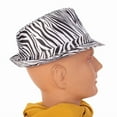 thumbnail image 4 of 1920S Gangster Mob Boss Costume Zebra Print Halloween Polyester Fedora, For M..., 4 of 5