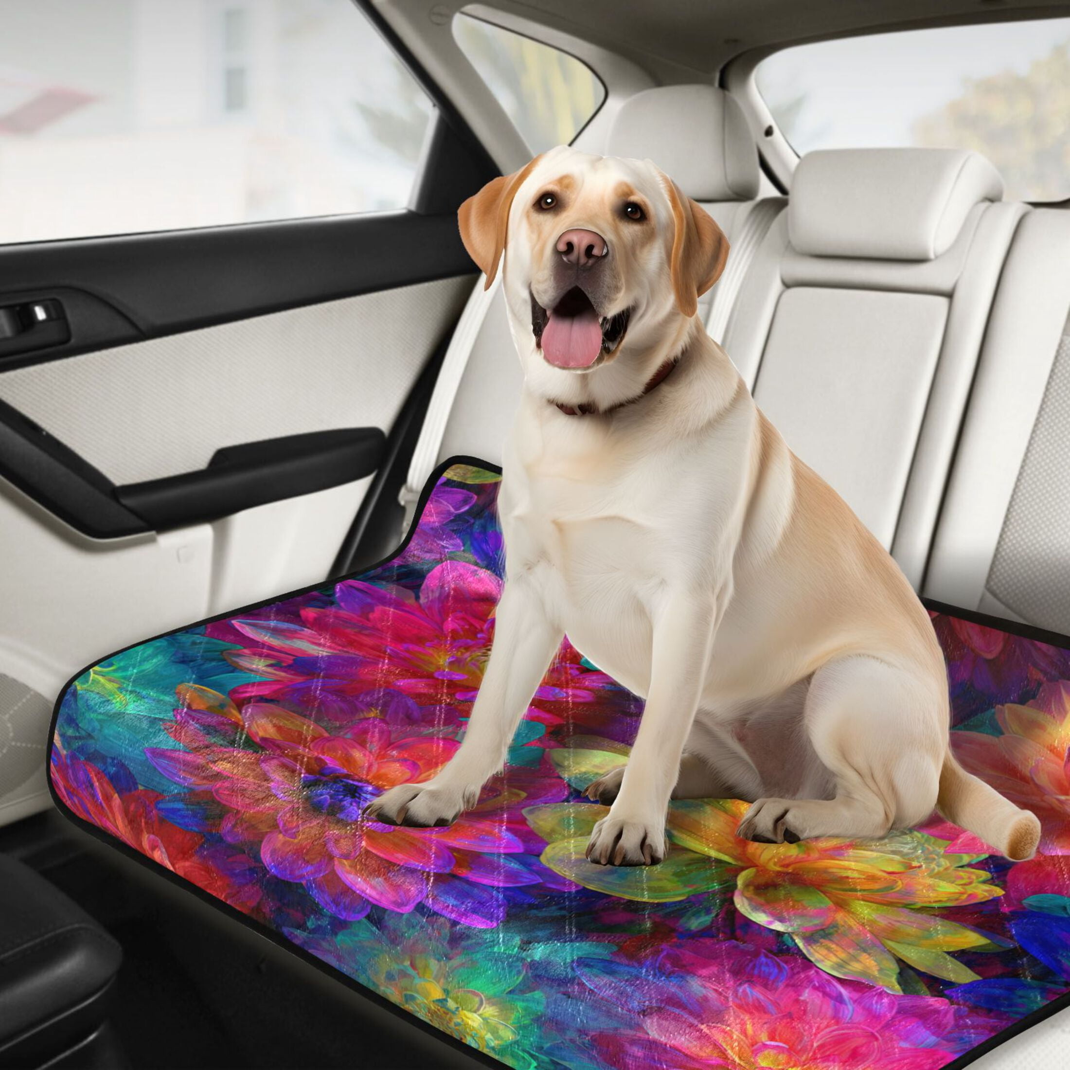 Washable Pet Pee Pads with Super Absorbent Reusable Training Pads for Dogs & Cats Colorful and Bright Floral Pattern