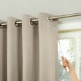 thumbnail image 2 of Sun Zero Conrad Extra-Wide Blackout Sliding Patio Door Curtain Panel, 100"X84", Stone, 100"X84", Stone, 2 of 5