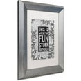 thumbnail image 2 of Trademark Fine Art "Where the Fun Stuff Happens Black" Canvas Art by Hello Angel, White Matte, Silver Frame, 2 of 4