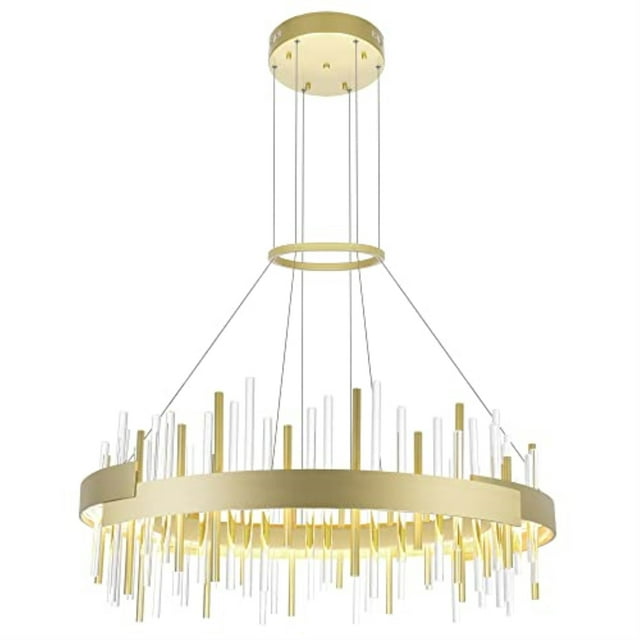 CWI Lighting Millipede Lustre Satiné Doré à DEL de 32 Po