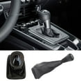 thumbnail image 4 of maskred Car Gear Knobs Gaiter Boot Cover Reliable Replacement With Match Black Made black 1Set, 4 of 6