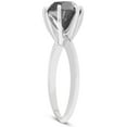thumbnail image 2 of Pompeii 1ct Black Diamond Solitaire Engagement Ring 14K White Gold (Black,), 2 of 4