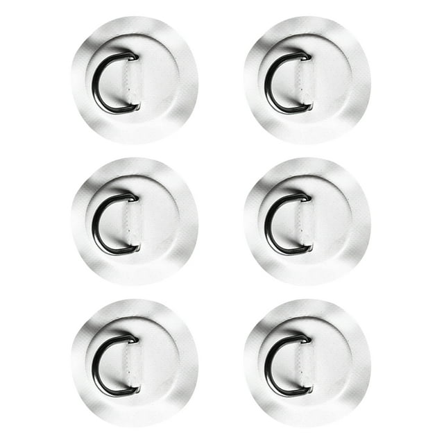6Pcs Durable Stainless Steel D- Pad / Patch for Inflatable Boat Raft Dinghy Surfboard Paddleboard Accessories