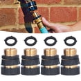 thumbnail image 4 of Hose Coupler,4Set Universal Hose Quick Brass Hose Connector Hose Fitting Effortless Installation, 4 of 14