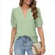 thumbnail image 1 of Camisas de Corta Abullonadas de Verano Verde L, 1 of 8