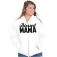 thumbnail image 3 of Blessed Mama Grateful Thankful Mother Zip Hoodie Sweatshirt Women Brisco Brands S, 3 of 5
