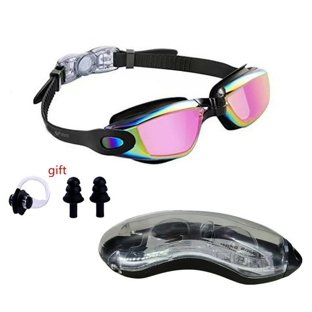 Lunettes de Natation Anti-Fuite Anti-Buée Protection Complète HD Ajustables pour Hommes et Femmes pour Adultes