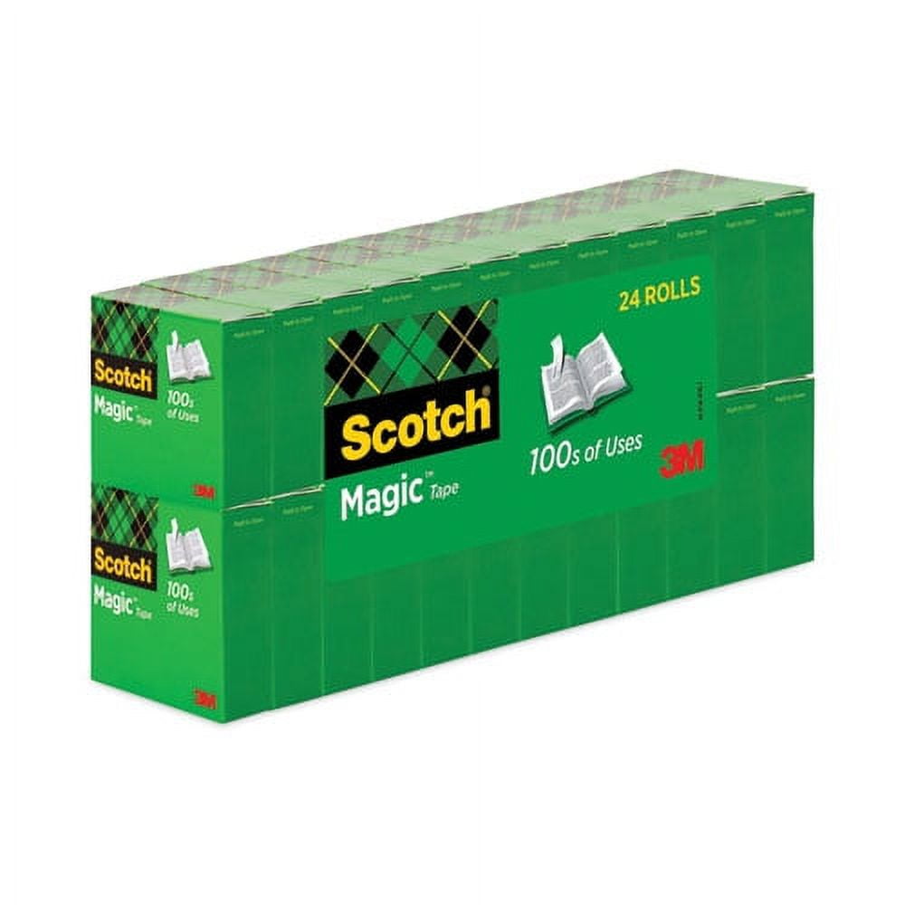 Magic Tape Value Pack, 1" Core, 0.75" X 83.33 Ft, Clear, 20/pack | Bundle of 5 Packs