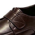 thumbnail image 4 of Kids Dress Shoes Wide Toe Casual Loafer Shoes with Hook‑and‑Loop Strap Flexible Chunky Sole for Formal and Daily Occasions, 4 of 6