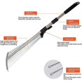 thumbnail image 3 of Adjustable Garden Leaf Rake Alloy Telescopic Hoe Grass Tool Multi Toothed Metal Rake for Deciduous Hay Grass of Lawn and Yard, 3 of 5