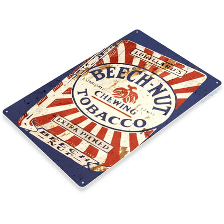 TIN SIGN Beech-Nut Sign Rust Tobacco Cut Dip Cigar Rustic Shop Store (Best Way To Store Cigars In A Humidor)