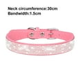 thumbnail image 2 of Collar de perro de cuero Bling Rhinestone - Incrustaciones de cristal para perros y gatitos, 2 of 5