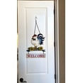 thumbnail image 2 of Rooster Welcome Sign Wreath Metal Rustic Art Sculpture Room Door Wall Farmhouse Country Colorful Hanging Decor 27" x 15", 2 of 6