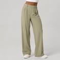 thumbnail image 6 of Htigea Women's Dress Pants Pleated Front Straight Leg Work Pants Solid Color High Waisted Business Office Trousers with Pockets Khaki S, 6 of 7