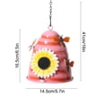 thumbnail image 3 of Diceymbol Beehive Hanging Bird Feeder Outdoor Wild Bird Feeder With Ladybug Sunflower Decor Rustproof Metal Chain Feeder For Garden Patio Yard And Backyard Bird Watching, 3 of 8