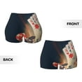 thumbnail image 6 of Yiaed Casino Poker Chips Print Women's Athletic Shorts Running Shorts Sporty Short High Waisted Elastic Workout Shorts for Yoga Gym Running & Sports -Large, 6 of 8
