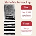 thumbnail image 6 of 2x6 FT Kitchen Runner Rugs Non Skid Washable, Faux Wool Rug Runners for Hallways Bathroom Carpet Runner, Soft Indoor Modern Floor Rug for Entryway Laundry Room, 6 of 11