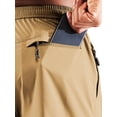 thumbnail image 5 of MIER Men's Dry Fit Athletic Running Shorts with 3 Zipper Pockets, Khaki, S, 5 of 7