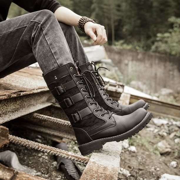 Tejiojio Clearance Fashion Hasp Lacing Thick-soled Large
