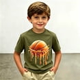 thumbnail image 2 of Hihipz Toddler Boys Graphic Tee Basketball Print Short Sleeve Summer Crewneck Breathable Sport Casual T-Shirt, 2 of 4