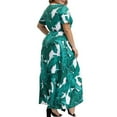 thumbnail image 7 of JINMGG Womens Plus Size Clearance $5 Fashion Women Plus Size Maxi Dresses Printing V-Neck Summer Casual Flowy Long Dress Green XXL, 7 of 7
