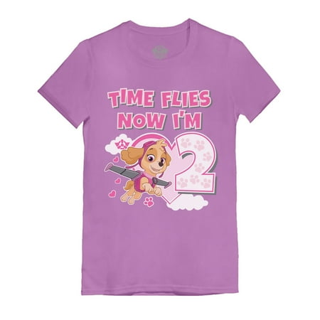 

Tstars Girls Toddler 2nd Birthday Shirt Gift Birthday Gift for 2 Year Old Nickelodeon Paw Patrol Skye Birthday Shirts for Girl Birthday Party Graphic Tee B Day Infant Girls Fitted T Shirt