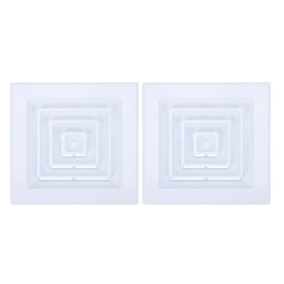 Uxcell Square Air Vent Cover 12 x 12 inch, 2pcs Plastic Air Return Grille for Home Office Ventilation, White