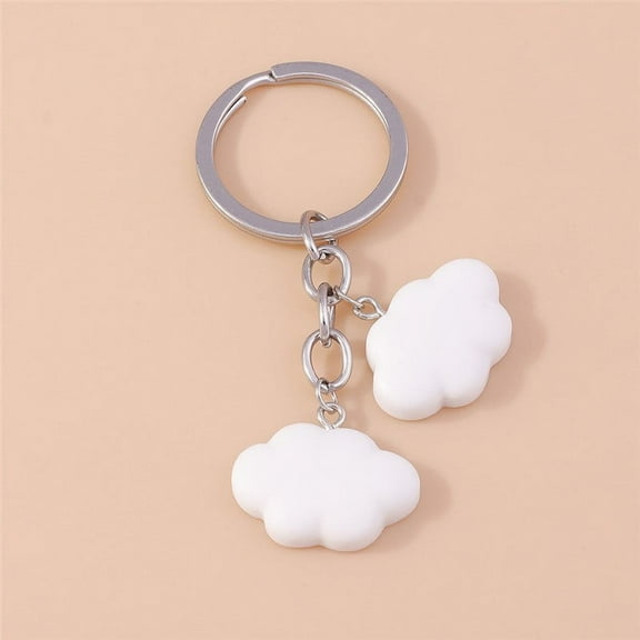 Cloud Keyring Backpack Key Pendant Metal Key Chain Purse Hanging Decoration