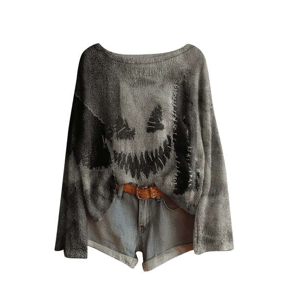 WTOBBY Women's Christmas Snowflake Print Long Sleeve Cardigan, Christmas Themed Jacket for Women, Cozy and Stylish Holiday Season Outerwear,Black L