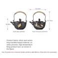 thumbnail image 2 of Japanese Retro Stoneware Ceramic Kung Fu Tea Set Teapot With Stainless Steel Screen Filter Silver Spot Loop-Handled Teapot, 2 of 8