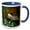 Blue/White, variant on 3drose, Razorbacked Musk Turtle Head Color in Aquarium, 15oz Mug