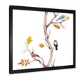thumbnail image 2 of Designart 'Little Birds Sitting On The Tree Branches IV' Traditional Framed Art Print, 2 of 4