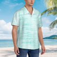 thumbnail image 5 of Kll Men'S Hawaiian Shirt Short Sleeve Button Down Beach Shirts-Blue Bright, 5 of 8