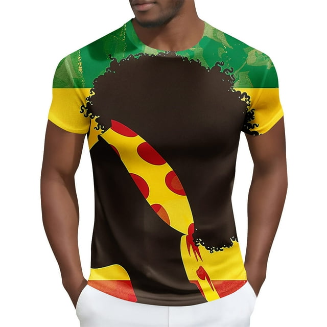 Tops para hombre, blusas y camisas de manga corta con cuello redondo para hombre Camisa de manga corta estampada para hombre Top/camisa de manga corta con cuello redondo Tops para hombre
