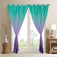thumbnail image 4 of YST Ombre Curtains & Drapes Teal Green Purple Blackout Curtains 38"Wx54"L Abstract Gradient Geometric Window Curtains Modern Striped Window Treatments 2 Panels Aesthetics Room Decor, 4 of 6