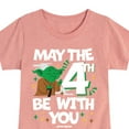 thumbnail image 3 of Star Wars - Yoda May The 4Th - Toddler And Youth Girls Fitted Short Sleeve Tee, 3 of 5