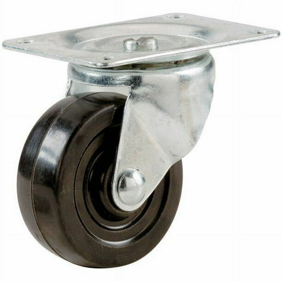 8 Pack Heavy Duty Mobility 2.5 inch Rubber Wheel Ball Bearing Swivel Plate Caster Wheels