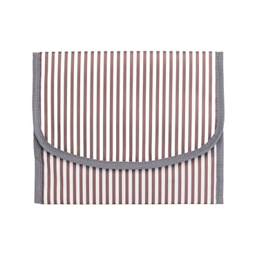 Parker Baby Unisex Portable Changing Pad - Portable Diaper Changing Pad - Brown/White Stripes