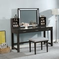 thumbnail image 2 of Furniture of America Wreston 3-Piece LED Vanity Set, Obsidian Gray, 2 of 4
