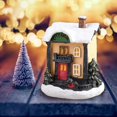 thumbnail image 2 of Bearachild Resin Christmas Scene Snow House LED Decoration Desktop Village Set Kits de decoración para fiestas Escribe un, 2 of 6