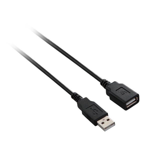 V7 USB Extension Cable USB 2.0 A Female to USB 2.0 A Male 1.8m 6ft, Black