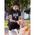thumbnail image 2 of Dogs Books & Coffee Graphic Men Black T-Shirt, Male Small, 2 of 4