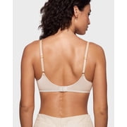 Women's Cosnufy Sheer Balconette Bra Demi Unlined Plunge Mesh See Through Sexy Bras Underwire