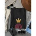 thumbnail image 3 of Cleveland basketball King Women Black T-Shirt, Female Large, 3 of 4