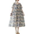 thumbnail image 1 of Vestido suelto de mujer con bolsillos Manga corta Vestido informal de vacaciones Abanopi Vestido, 1 of 7